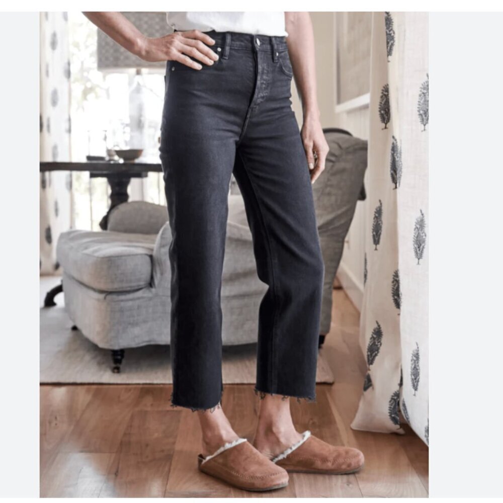 NWT Frank & Eileen Monaghan black high rise straight leg jeans 30